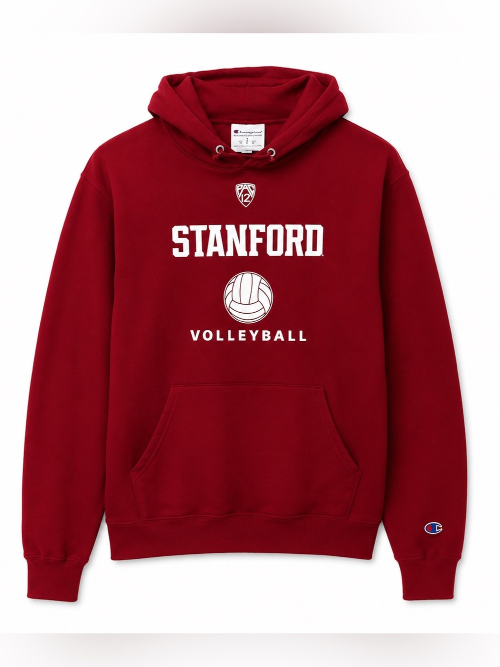 Stanford Cardinal Volleyball Hoodie Red Size Large
